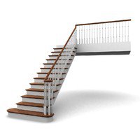 wood staircase 3d model