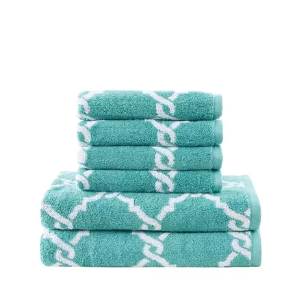 Shop Madison Park Essential Diablo Cotton Jacquard 6 Piece Towel Set - Free Shipping Today - Overstock.com - 21210263