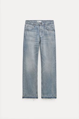 STRAIGHT CUT MID RISE JEANS ZW COLLECTION - Light blue | ZARA United States