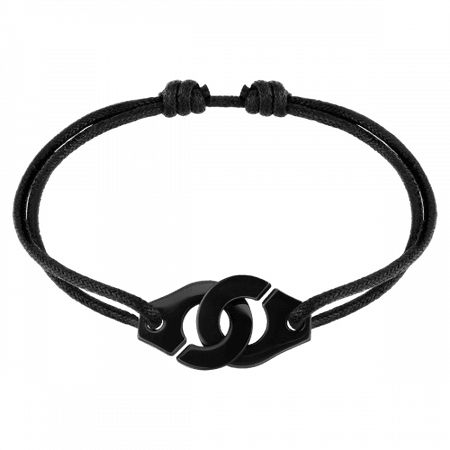 Bracelet sur cordon Menottes dinh van R15 - titane noir - dinh van | dinh van