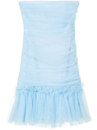 Brognano Strapless Ruched Tulle Dress - Farfetch
