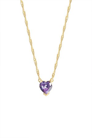 Lavender Paris Heart Vermeil Necklace | Chvker Jewelry
