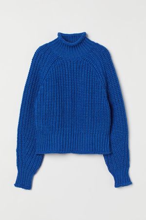 Knit Sweater - Bright blue - Ladies | H&M US