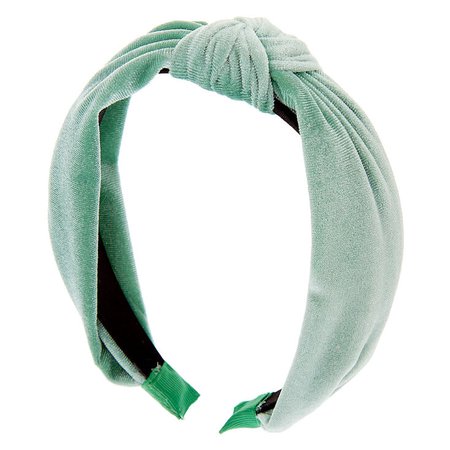 Velvet Knotted Headband - Mint | Icing US