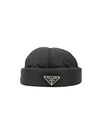 Prada Black Nylon Logo Hat – Into Archive