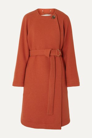 Chloé | Belted wool-blend felt coat | NET-A-PORTER.COM
