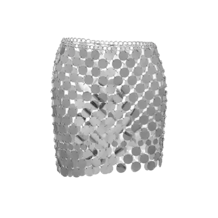 Silver disc skirt