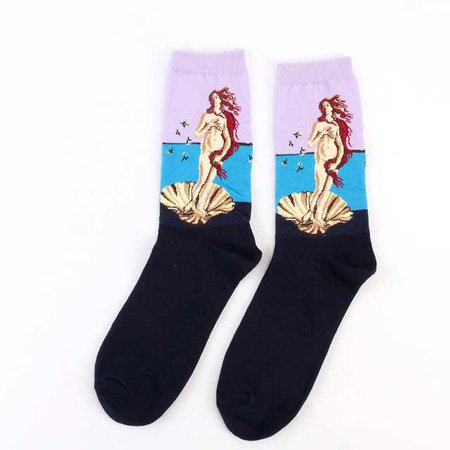 Hot Starry Night Autumn Winter Retro Women Personality Art Van Gogh Mural World Famous Painting Male Socks Oil Funny Happy Socks-in Socks from Women's Clothing & Accessories on Aliexpress.com | Alibaba Group