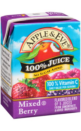 Apple and eve mixed berry juice box