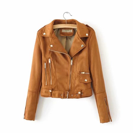 Klacwaya fashion women suede leather jackets spring autumn ladies moto biker short bomb jacket cool girls zipper slim coats chic-in Leather & Suede from Women's Clothing on Aliexpress.com | Alibaba Group