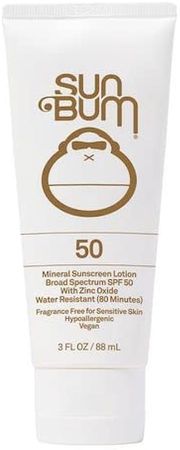 Amazon.com: Sun Bum Mineral SPF 50 Sunscreen Lotion | Vegan and Hawaii 104 Reef Act Compliant (Octinoxate & Oxybenzone Free) Broad Spectrum Natural Sunscreen with UVA/UVB Protection | 3 oz : Everything Else