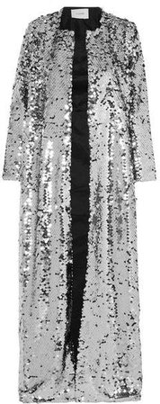 we are LEONE Sequined Tulle Coat - Silver