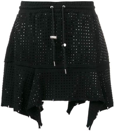 short stud-embellished skirt