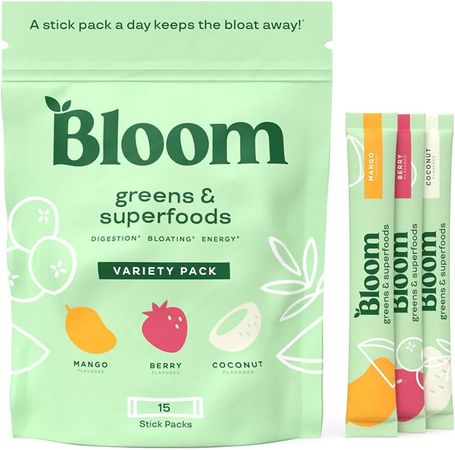 Amazon.com: Bloom Nutrition Super Greens Powder Smoothie & Juice Mix - Probiotics for Digestive Health & Bloating Relief for Women, Digestive Enzymes with Superfoods Spirulina & Chlorella for Gut Health (Mango) : Health & Household