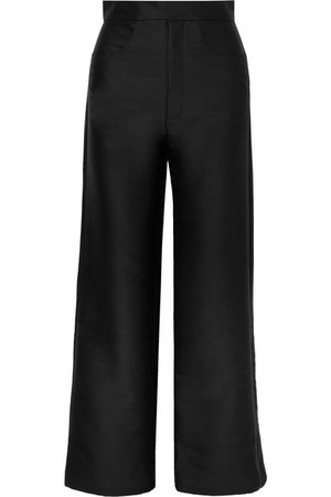 Totême | Flair cropped woven wide-leg pants | NET-A-PORTER.COM