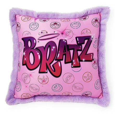 bratz logo pillow - spencer’s