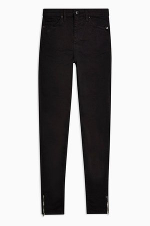Black Zip Hem Jamie Jeans | Topshop black