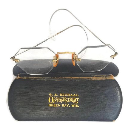 Antique Spectacles With Case Vintage Eye Glasses 1900s | Etsy Sweden