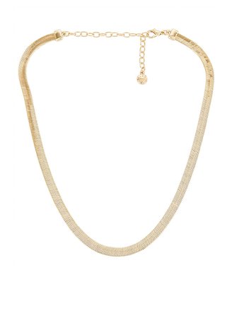 baublebar gia herringbone necklace in gold