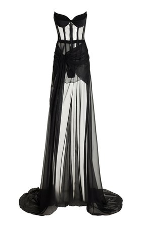 Sheer Corset Gown By Mônot | Moda Operandi