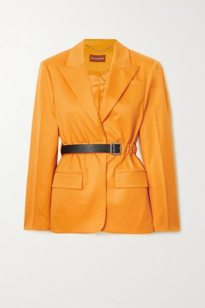 Yellow Lilium belted wool-blend twill blazer | Altuzarra | NET-A-PORTER