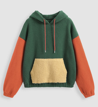 fleece multi colour hoodie