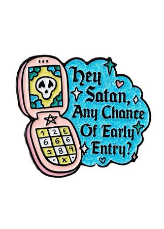 Punky Pins Call To Satan Enamel Pin | Attitude Clothing