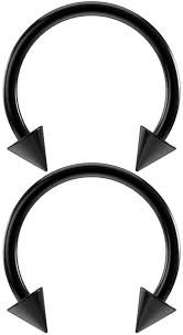 spiked horseshoe lip ring - Google Search