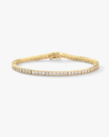 Heiress Tennis Bracelet Gold|White Diamondettes