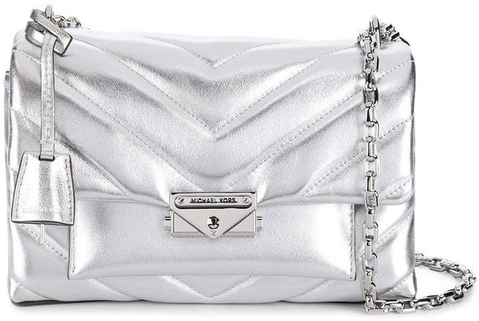 metallic quilted bag