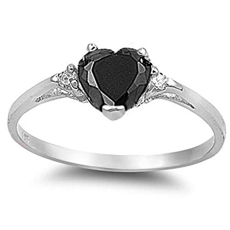 Amazon.com: Oxford Diamond Co Sterling Silver Heart Promise Love Girls Kids Jewelry Ring Sizes 3-12 Available: Jewelry