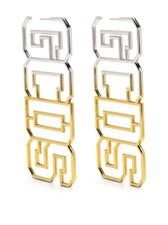 Gcds Gradient oversized-logo Earrings - Farfetch