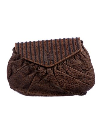 Fendi Pleated Leather Crossbody Bag - Handbags - FEN101226 | The RealReal