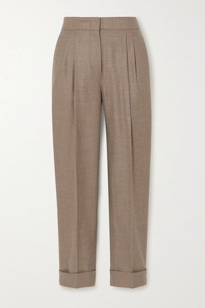 Beige + NET SUSTAIN Leblon wool and silk-blend straight-leg pants | CASASOLA | NET-A-PORTER