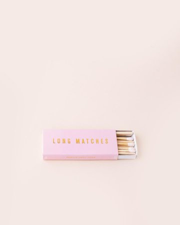 Pink + Gold Brooklyn Long Safety Matches – Brooklyn Candle Studio