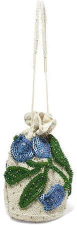 Orsay Embellished Chiffon Pouch - White