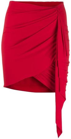 asymmetric drape skirt