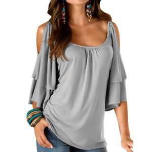 Women Fashion Off Shoulder Short Sleeve Tops Blouse Casual Loose Top T-shirt Tee | eBay