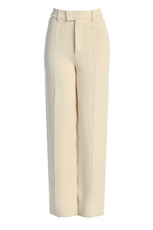 JLUXLABEL FALL IVORY BACK IN BUSINESS KNIT TROUSERS