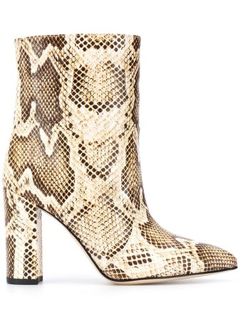 Paris Texas Pointed Snakeskin Effect Boots - Farfetch