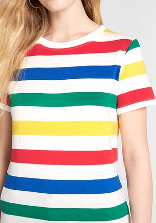 Have a Bright Day Stripe Tee Rainbow | ModCloth