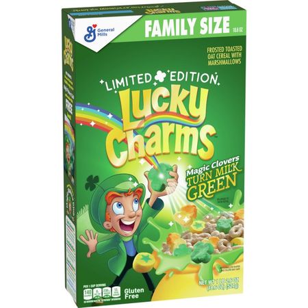 Limited Edition St. Patrick's Day Lucky Charms Cereal, Gluten Free, 18.6 oz - Walmart.com