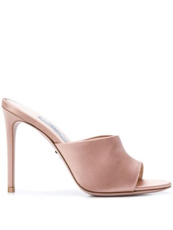 Pink Prada High Heeled Mules | Farfetch.com
