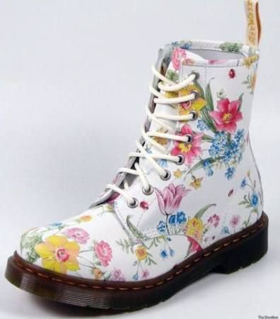 doc marten flower boots