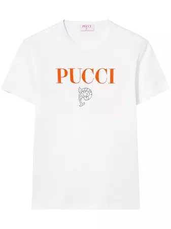 PUCCI logo-print Cotton T-shirt - Farfetch