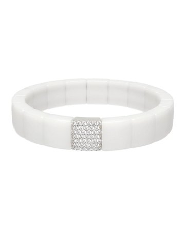 Roberto Demeglio White Ceramic 1-Row Bracelet