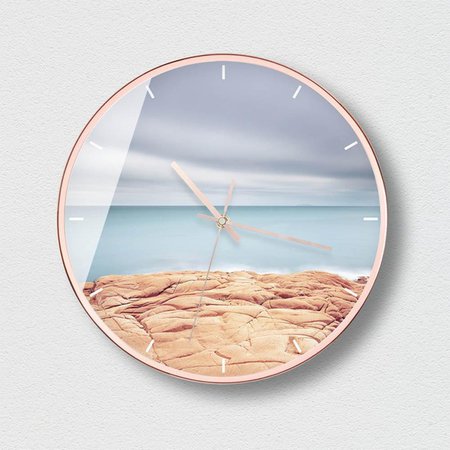 Wall Clocks Modern Simple Rose Gold Metal Wall Clock Creative Candy Landscape Living Room Bedroom Study Mute Watches-in Wall Clocks from Home & Garden on Aliexpress.com | Alibaba Group