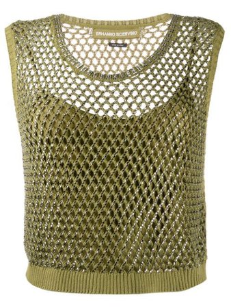 Ermanno Scervino mesh knit vest top $1,533 - Buy SS19 Online - Fast Global Delivery, Price