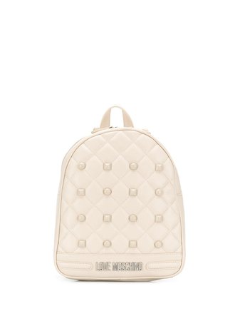 LOVE MOSCHINO logo plaque backpack
