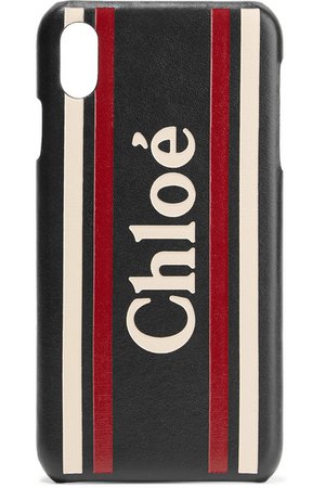 Chloé | Printed textured-leather iPhone XS Max case | NET-A-PORTER.COM